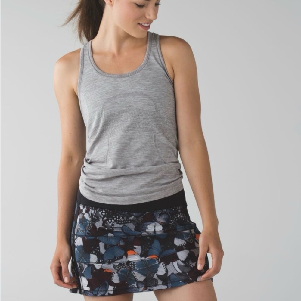 Lululemon pace rival skirt biggie so fly butterfly size 8